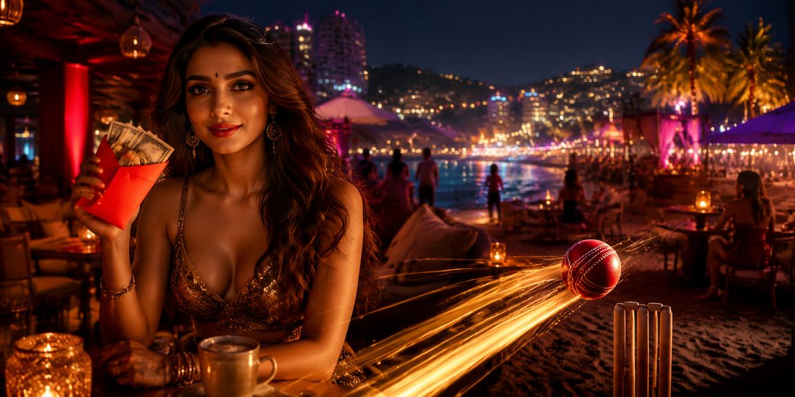 User making a seamless Paytm deposit for Rummy gaming while watching cricket in Goa beachside